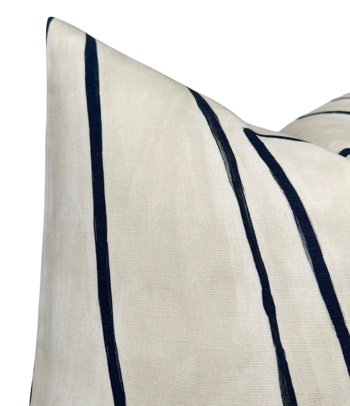 Graffito Pillow Cover in Ivory Linen Onyx, Kelly Wearstler Textiles