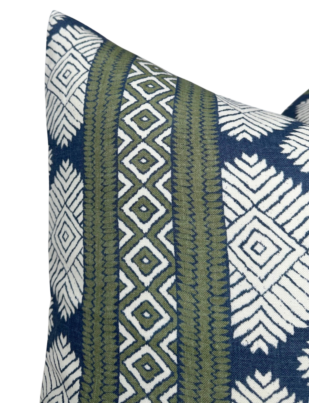 Austin Pillow Cover in Bluestone + Green, Thibaut Pillows