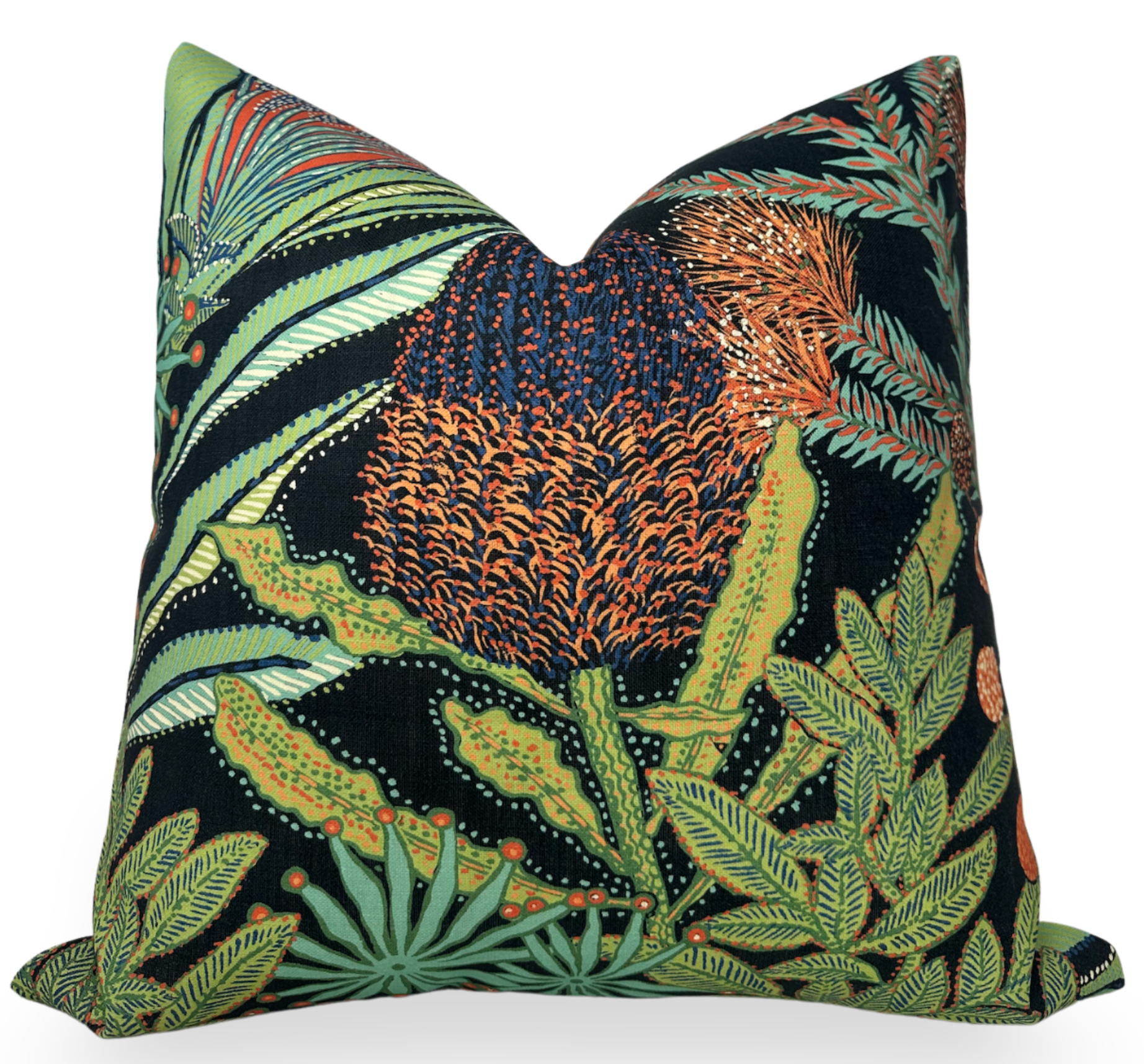 Protea Performance Pillow Cover in Black, Thibaut Pillows