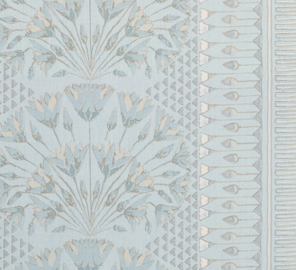 Cairo Pillow Cover in Spa Blue, Thibaut Pillows