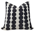Full Circle Pillow Cover in Faded Black, Schumacher Textiles