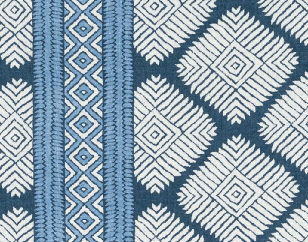 Austin Pillow Cover in Navy Blue, Thibaut Pillows
