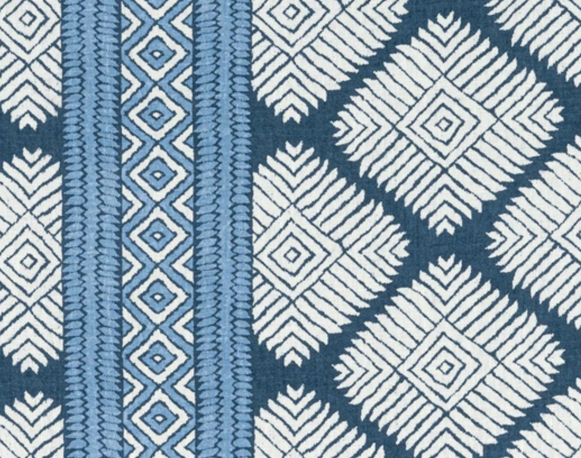 Austin Pillow Cover in Navy Blue, Thibaut Pillows