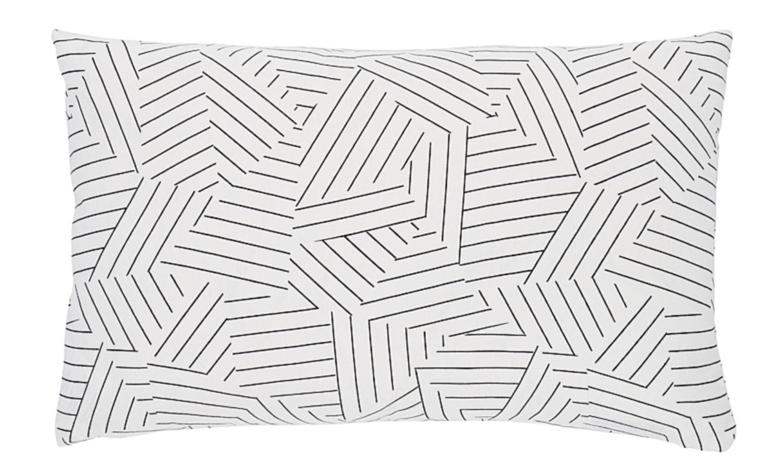 Deconstructed Stripe Pillow Cover in Black, Linen Pillows, Schumacher Textiles