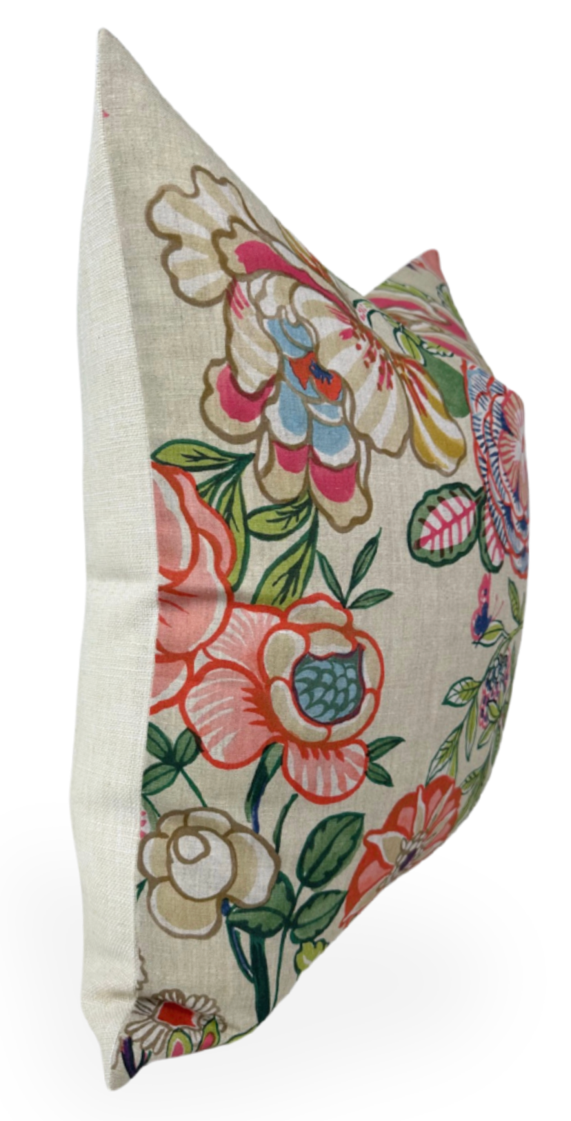 Peony Garden Floral Pillow Cover in Beige, Thibaut Pillows