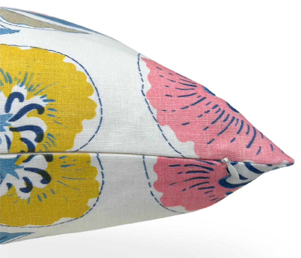 Tybee Tree Pillow Cover in Coral + Yellow, Thibaut Pillows