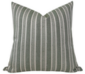 Amida Pillow Cover in Green on Natural, Peter Dunham Textiles