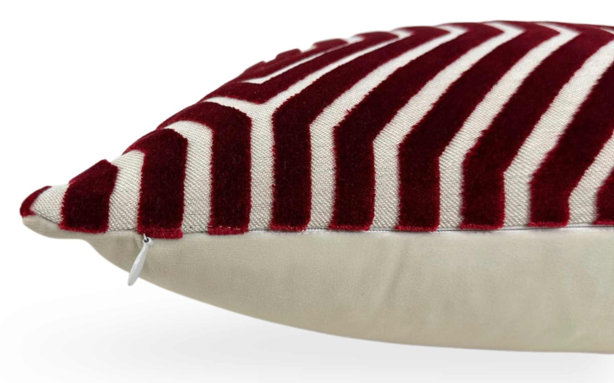 Vanderbilt Velvet Pillow Cover in Garnet Red, Schumacher Textiles