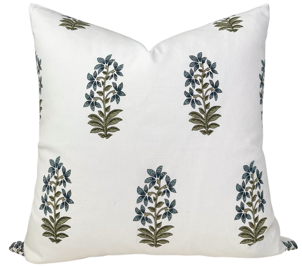 Udaipur Pillow Cover in Indigo, Peter Dunham Textiles