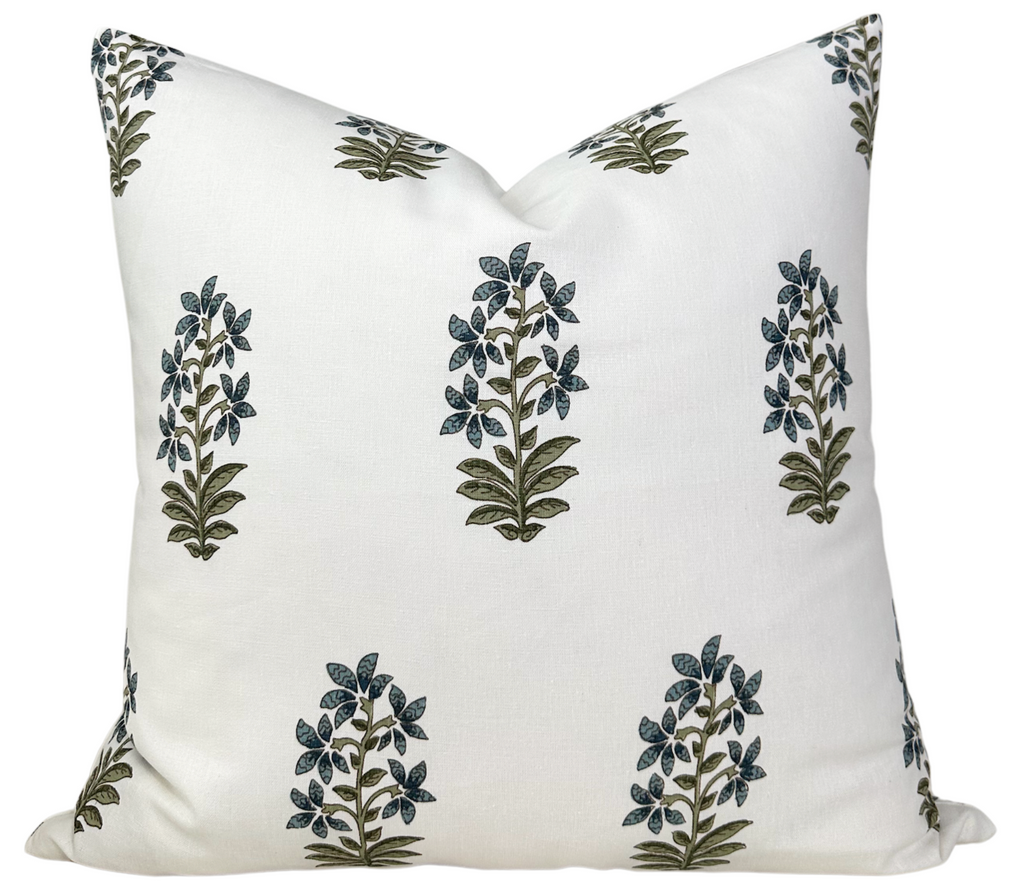 Udaipur Pillow Cover in Indigo, Peter Dunham Textiles