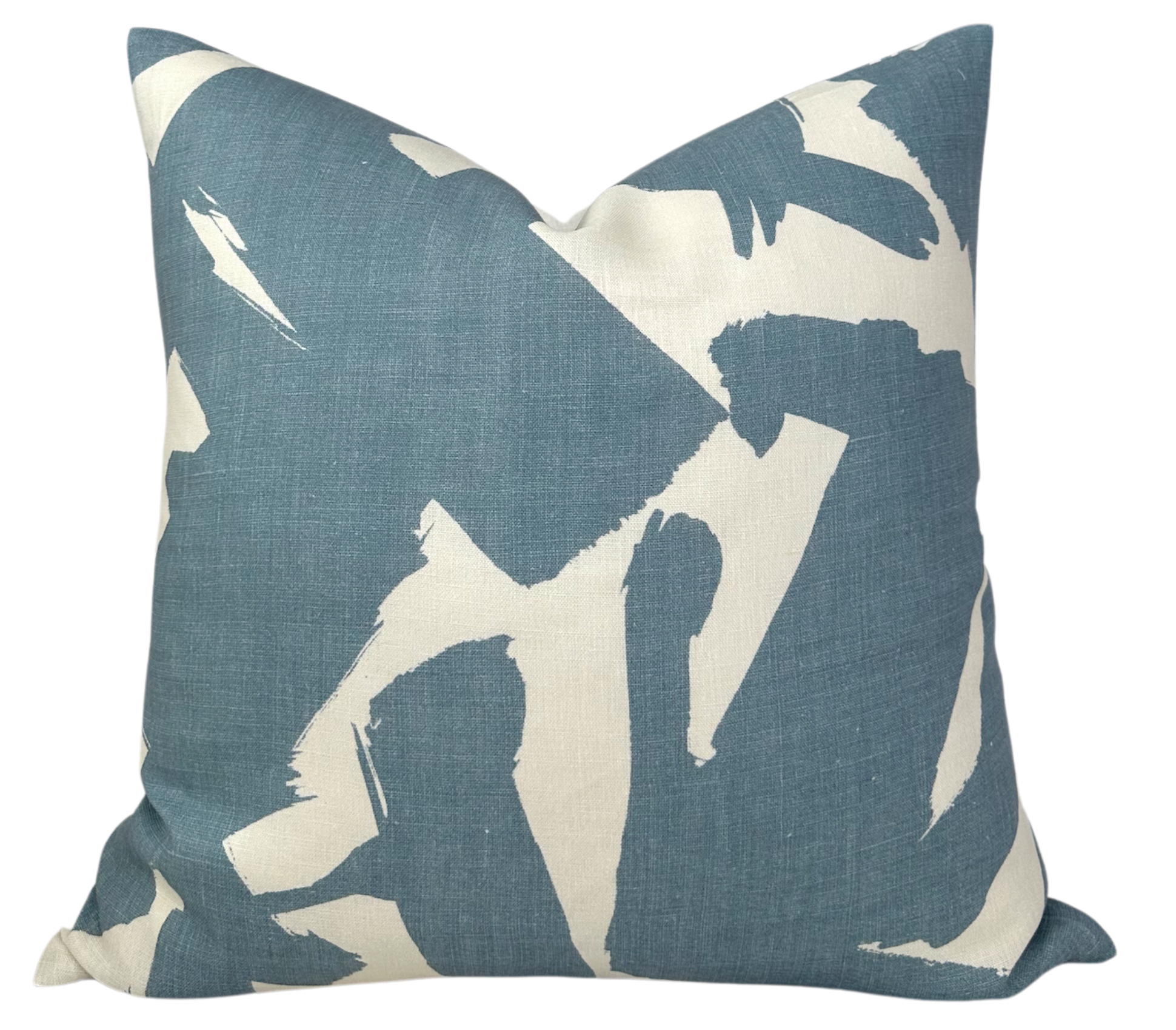 Bold Lines Linen Pillow Cover in Sky