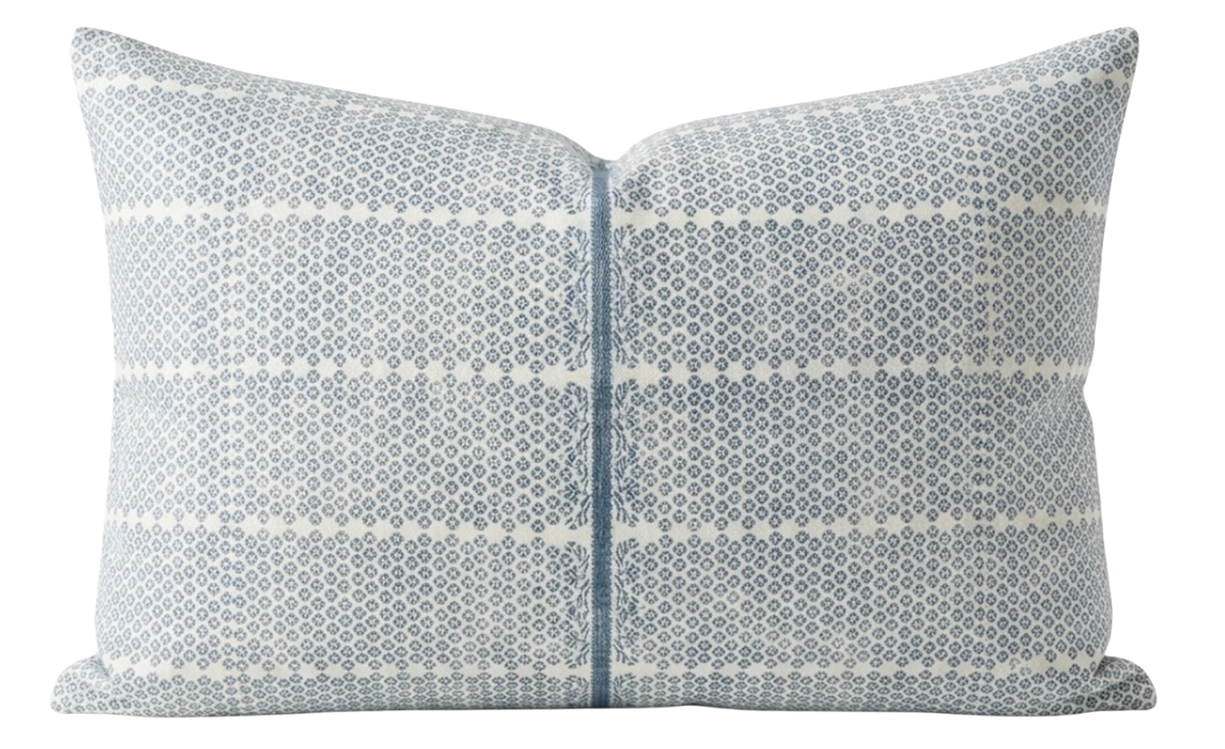 Madu Pillow Cover in Blue, Susan Connor Textiles