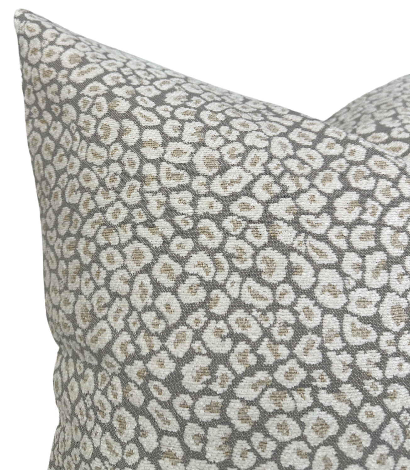 Spotted Chenille Pillow Cover in Ivory Natural
