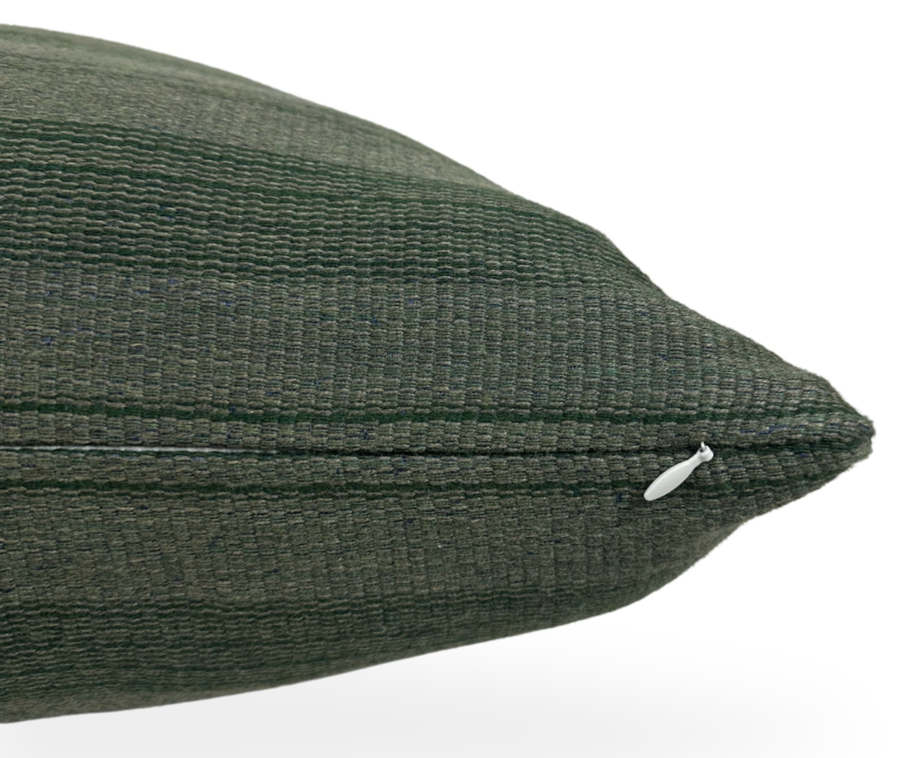 Striped Woven Pillow Cover in Forest Green