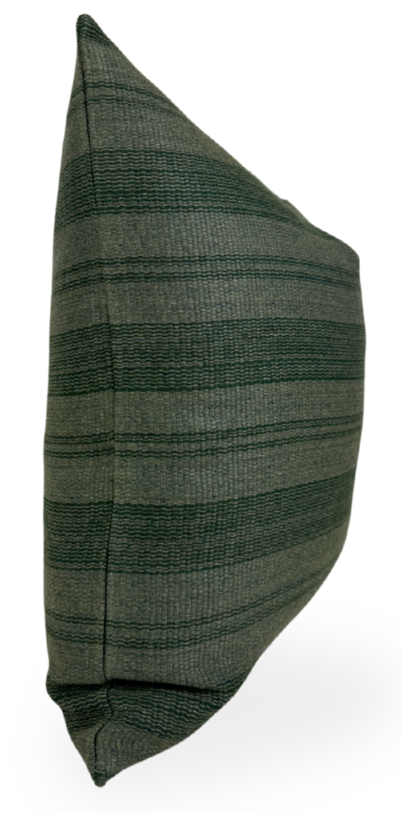 Striped Woven Pillow Cover in Forest Green