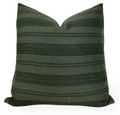 Striped Woven Pillow Cover in Forest Green