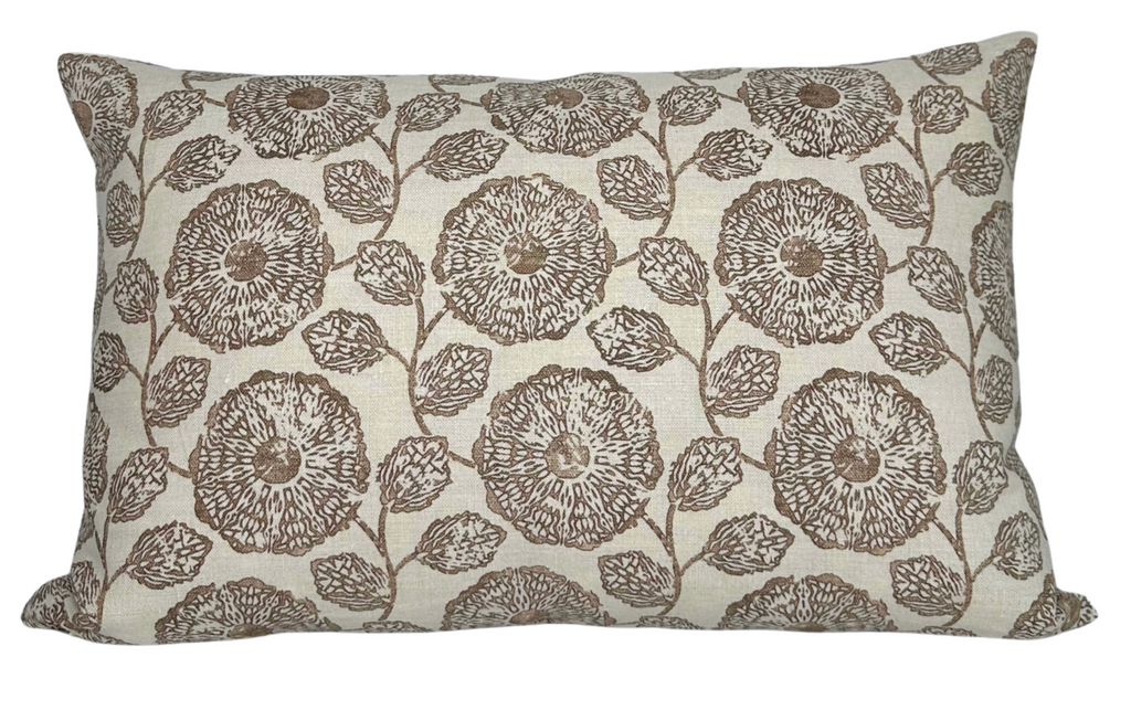 Freedia Pillow Cover in Sepia, Susan Connor Textiles