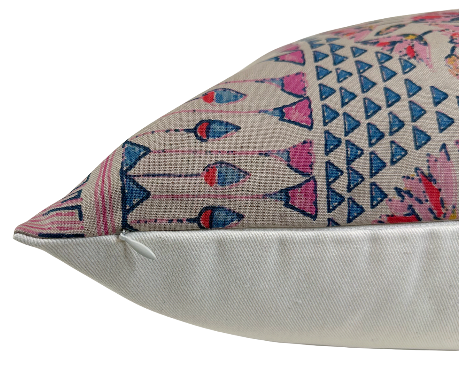Cairo Pillow Cover in Pink and Coral, Thibaut Pillows