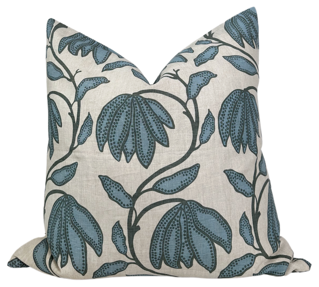 Desert Floral Pillow Cover in Wild Sage, Thibaut Pillows