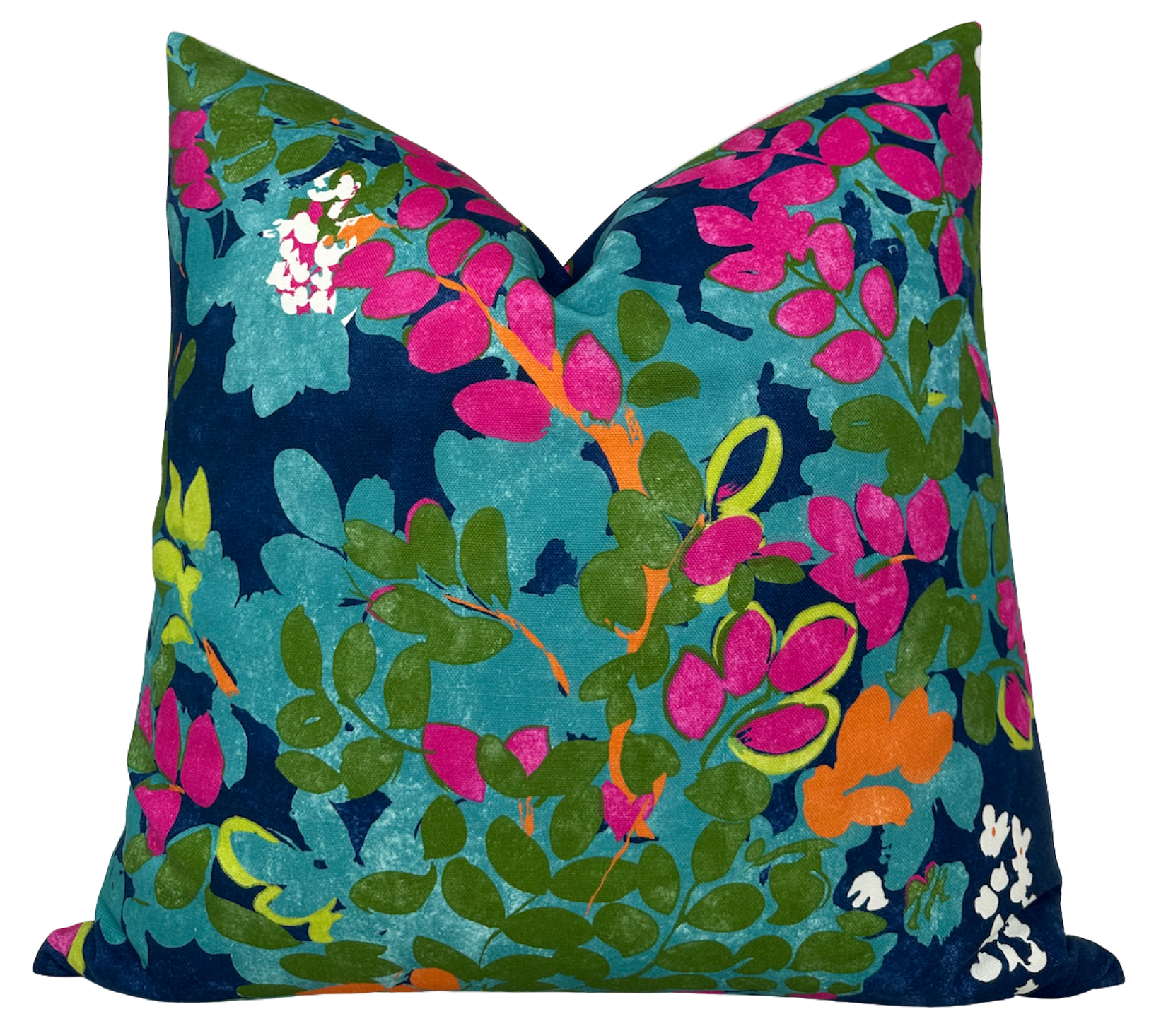 Central Park Pillow Cover in Navy and Pink, Thibaut Pillows