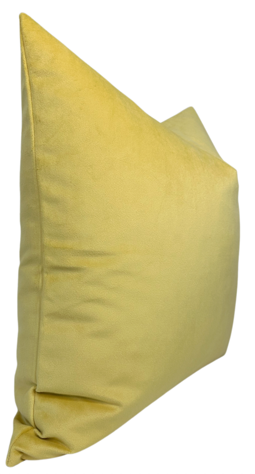 Velvet Pillow Cover In Canary Yellow