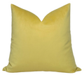 Velvet Pillow Cover In Canary Yellow