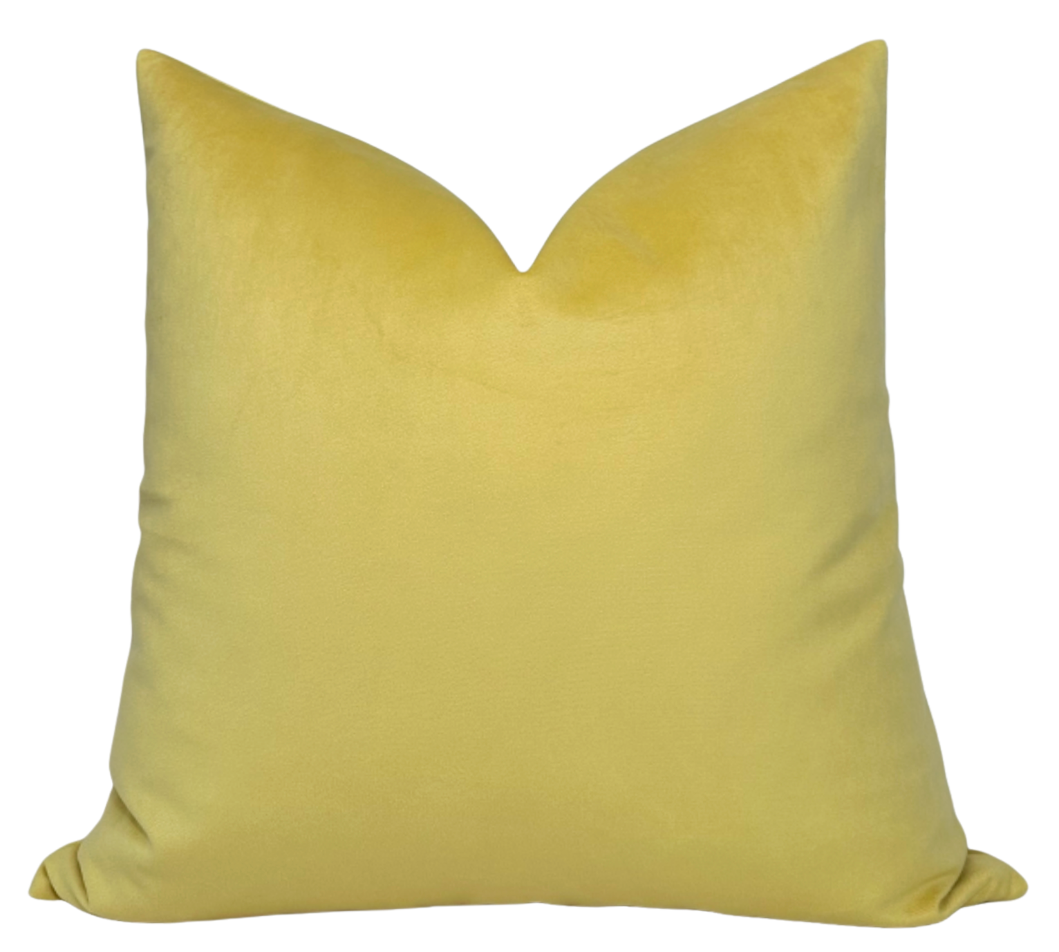 Velvet Pillow Cover In Canary Yellow