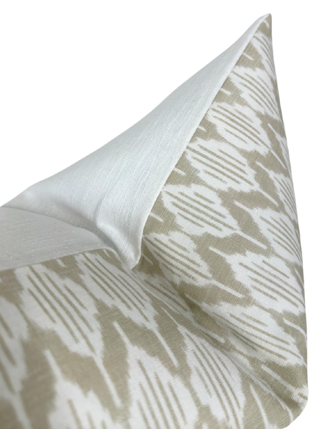 Balin Ikat Pillow Cover in Beige, Thibaut Pillows