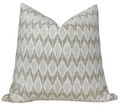 Balin Ikat Pillow Cover in Beige, Thibaut Pillows