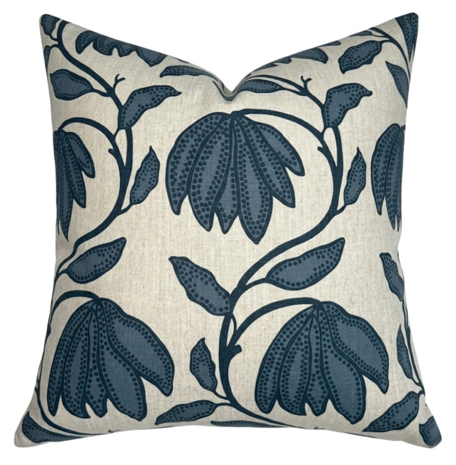 Desert Floral Pillow Cover in Mineral Blue, Thibaut Pillows