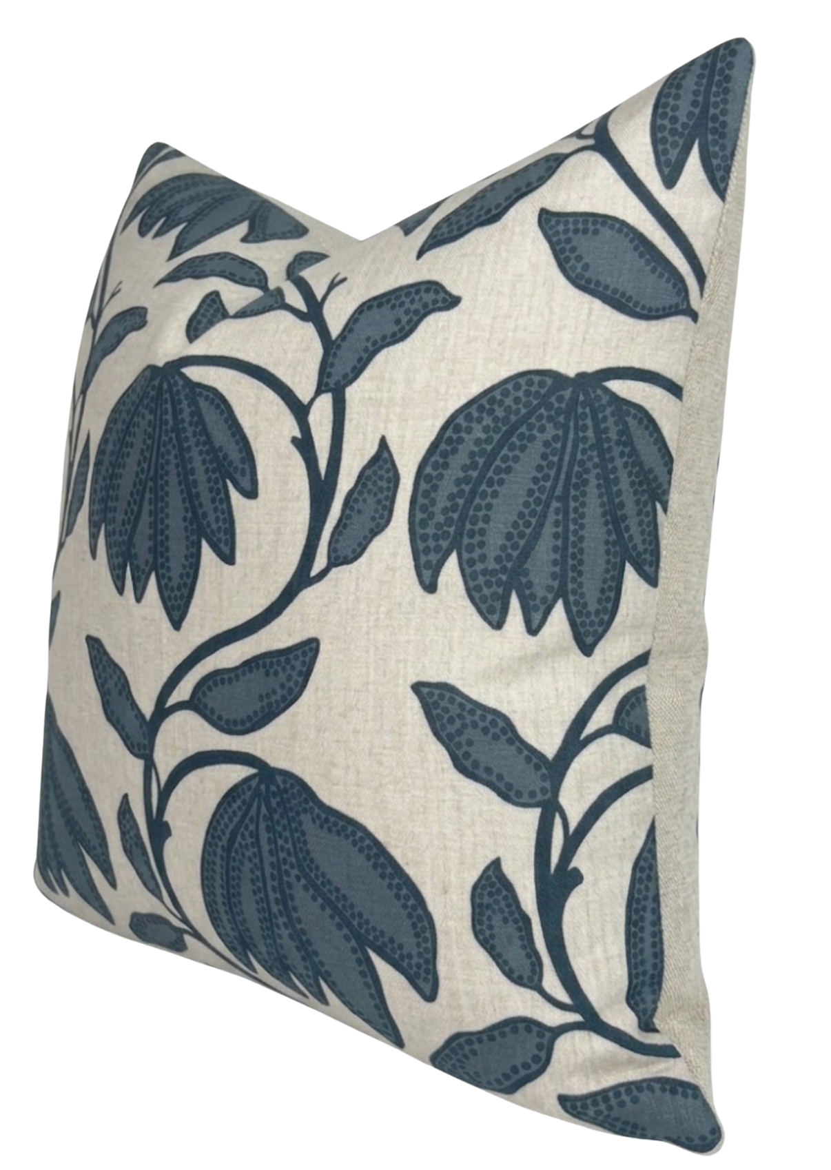 Desert Floral Pillow Cover in Mineral Blue, Thibaut Pillows
