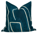 Graffito Pillow Cover in Teal Pearl, Kelly Wearstler Textiles