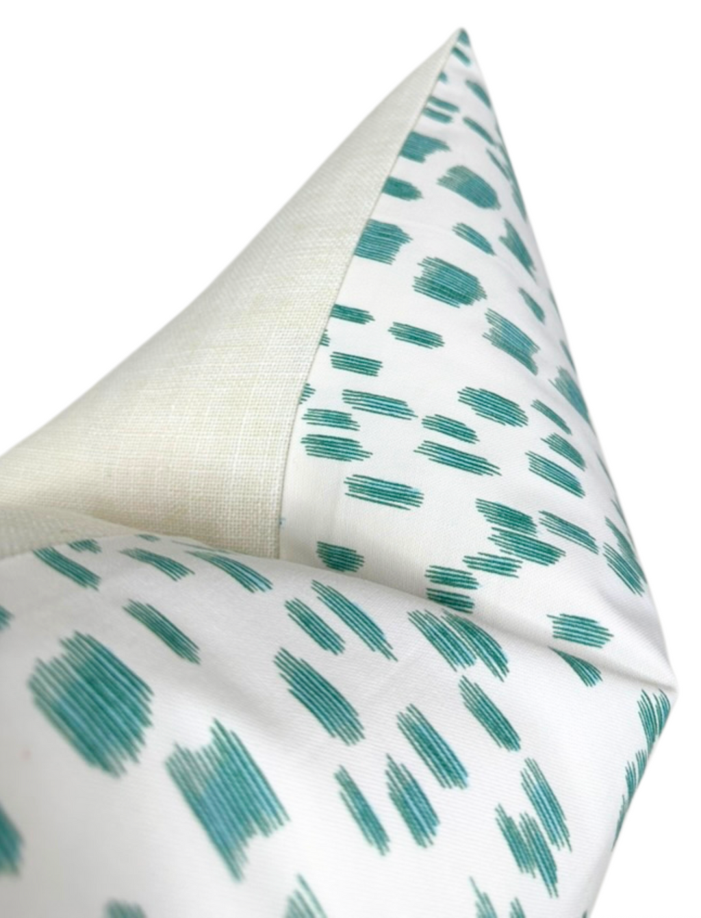 Les Touches Pillow Cover in Aqua Blue