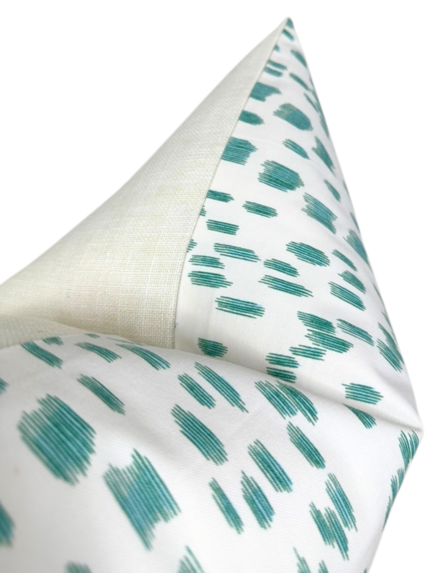 Les Touches Pillow Cover in Aqua Blue