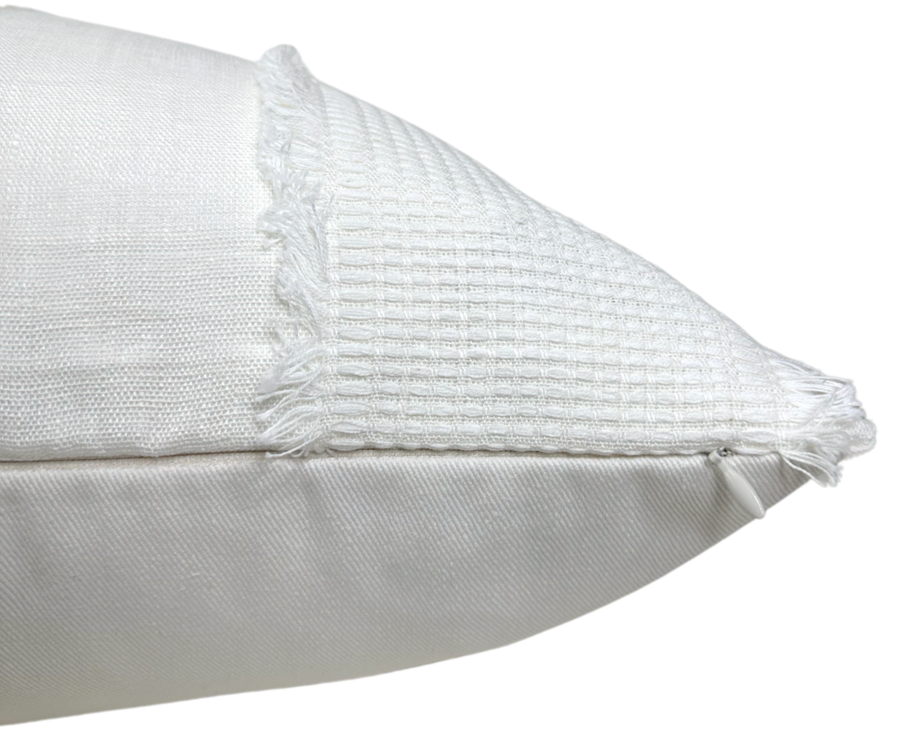 Tulum Casement Embroidered Pillow Cover in Ivory, Schumacher Textiles