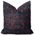 Chloe Pillow Cover in Navy and Red