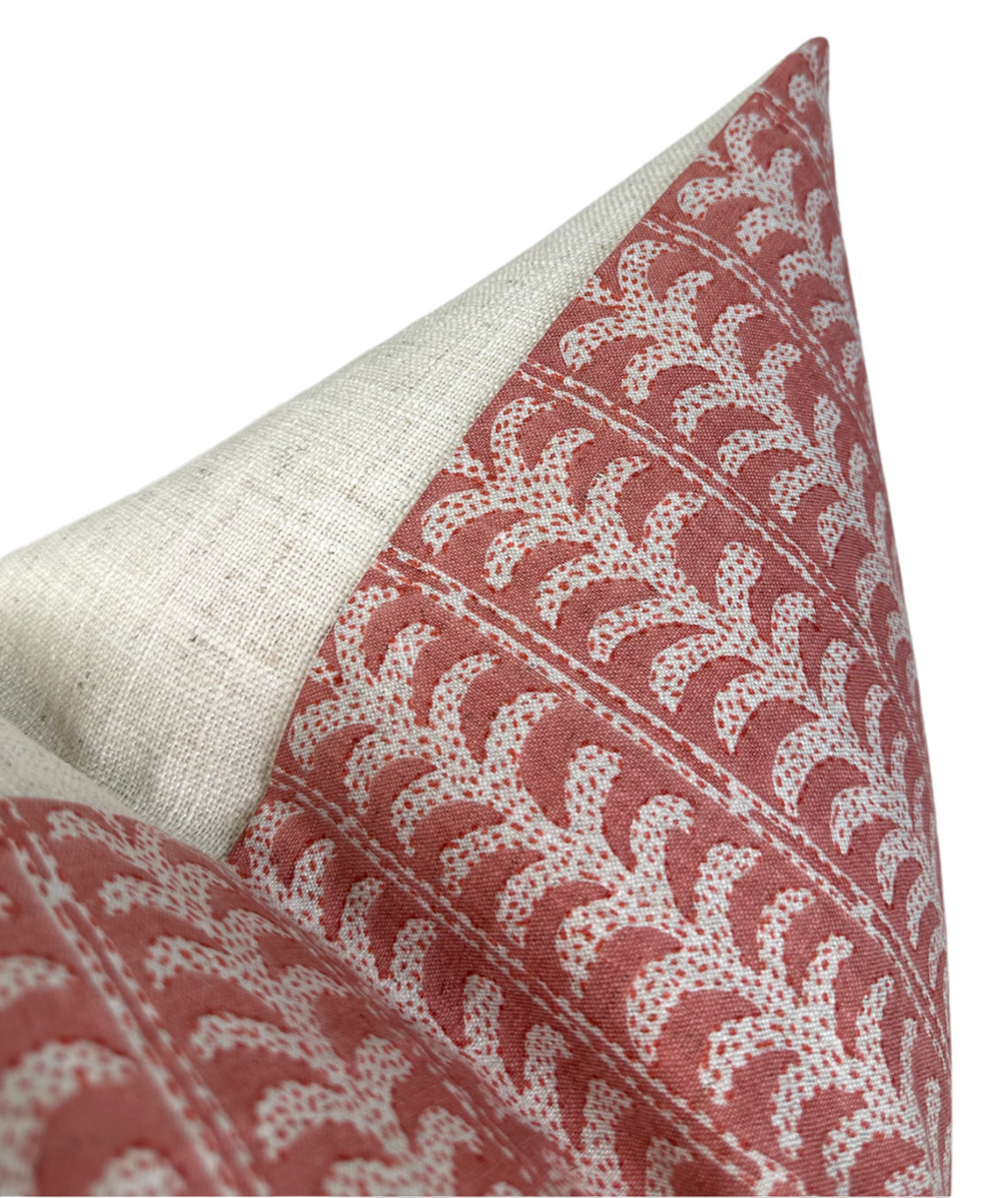 Luxor Pillow Cover in Guava, Walter G Pillows, Decorative Throw Pillows