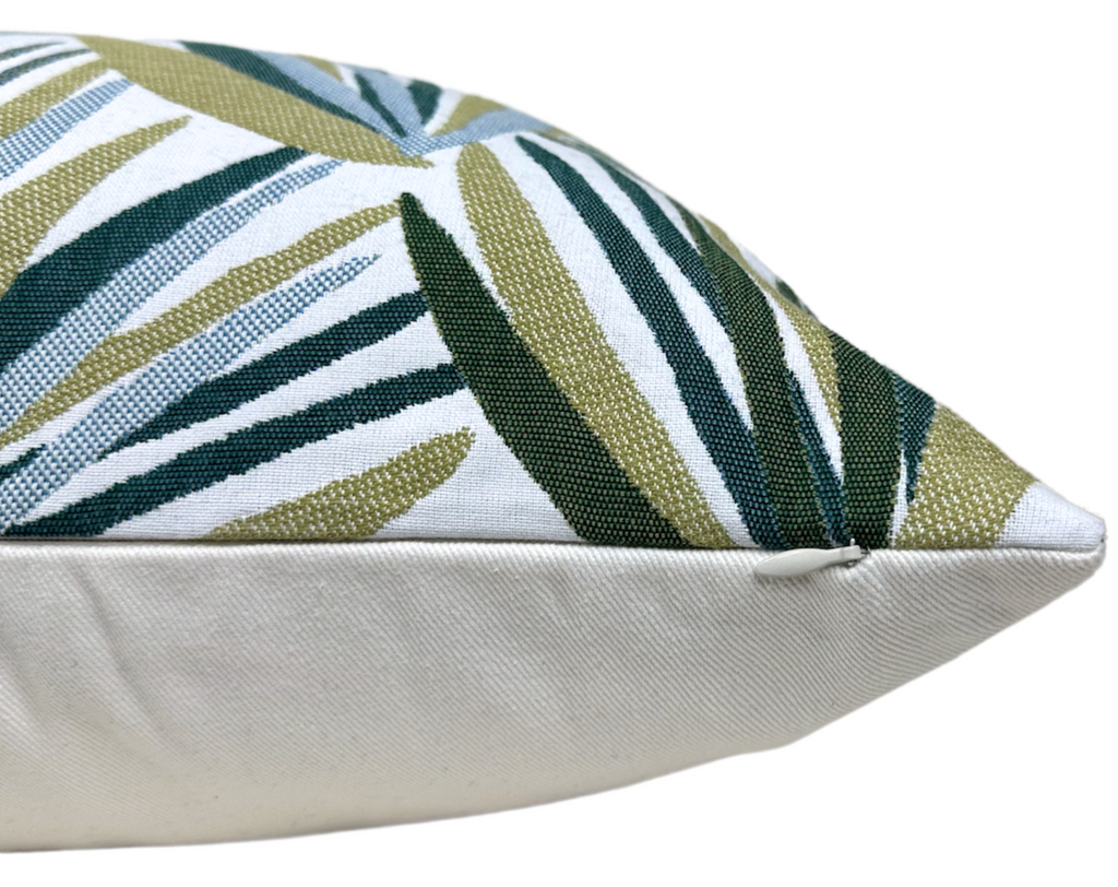 Palmetto Pillow Cover in Verdigris, Perennials Textiles