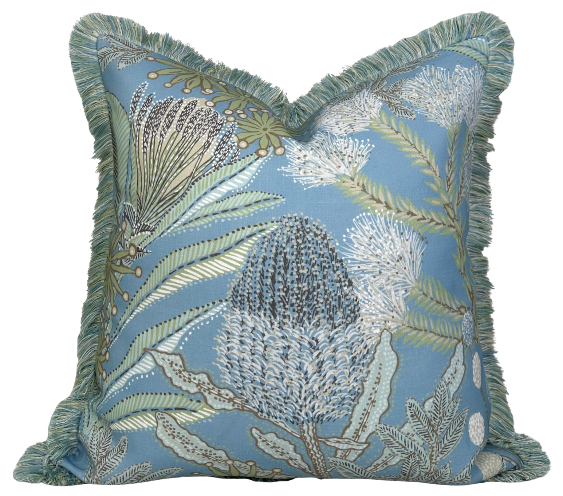Protea Performance Pillow Cover in Spa Blue, Thibaut Pillows
