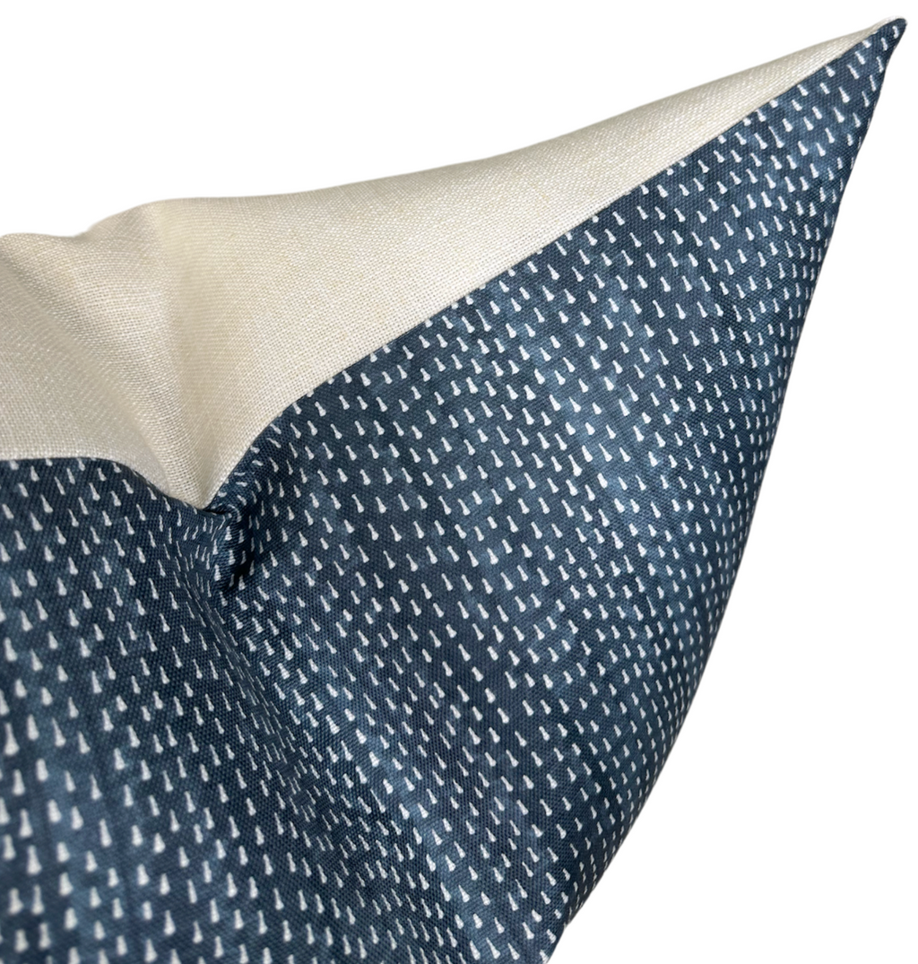 Kantha Pillow Cover in Navy Blue, Maresca Textiles