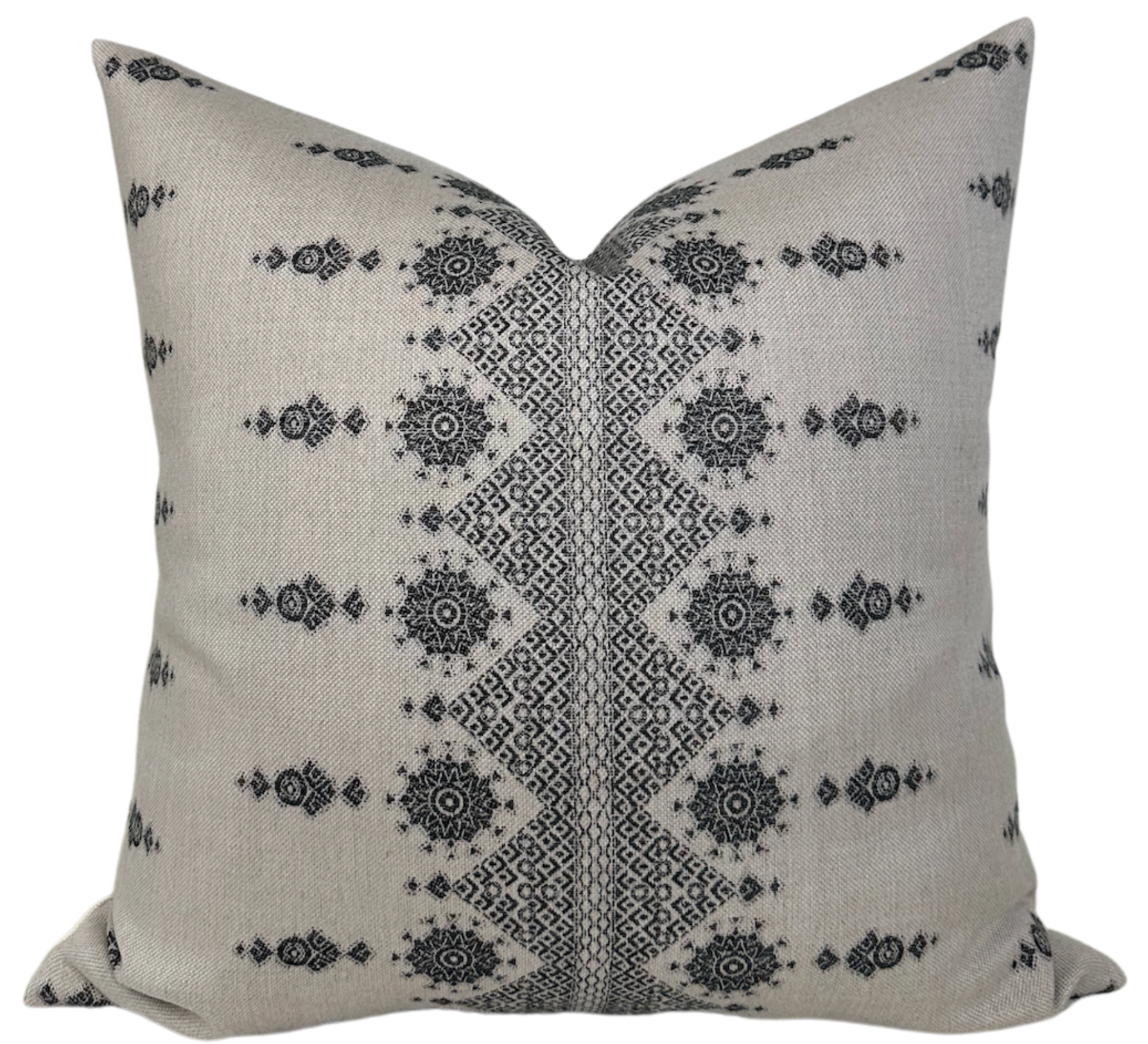 Carmania Pillow Cover in Charcoal, Indoor Outdoor Pillows, Peter Dunham Textiles