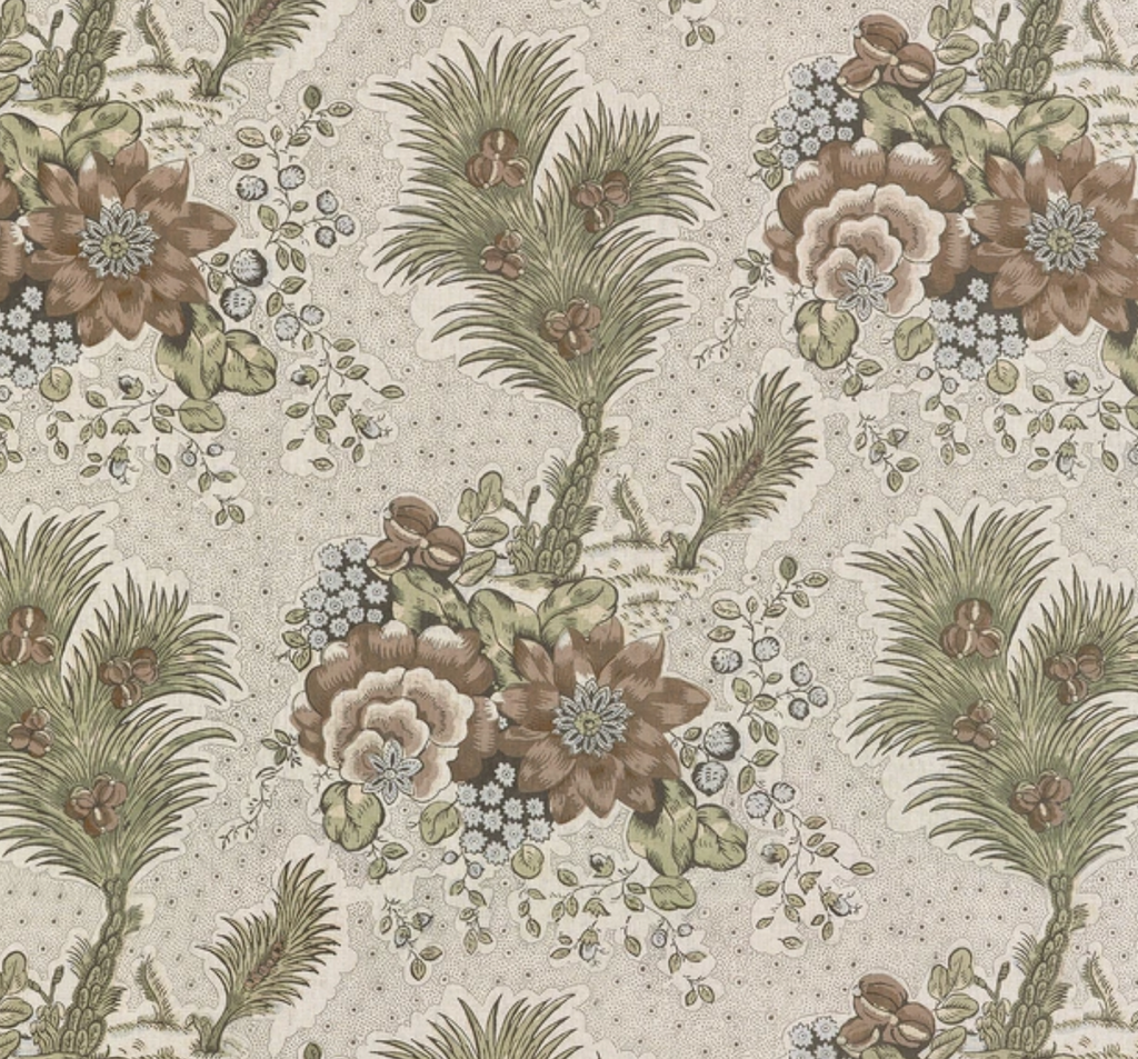 Drexel Hill Floral Pillow Cover in Brown, Thibaut Pillows
