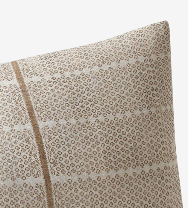 Madu Pillow Cover in Sand Brown, Susan Connor Textiles