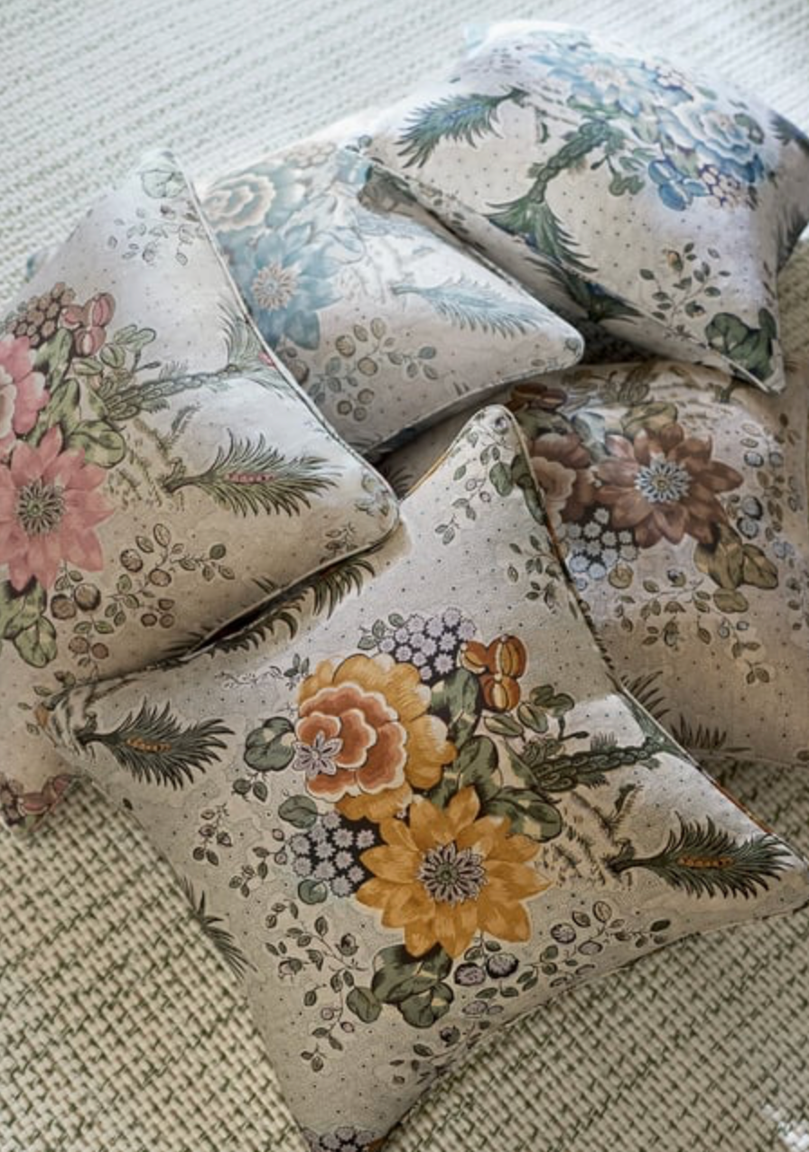 Drexel Hill Floral Pillow Cover in Brown, Thibaut Pillows