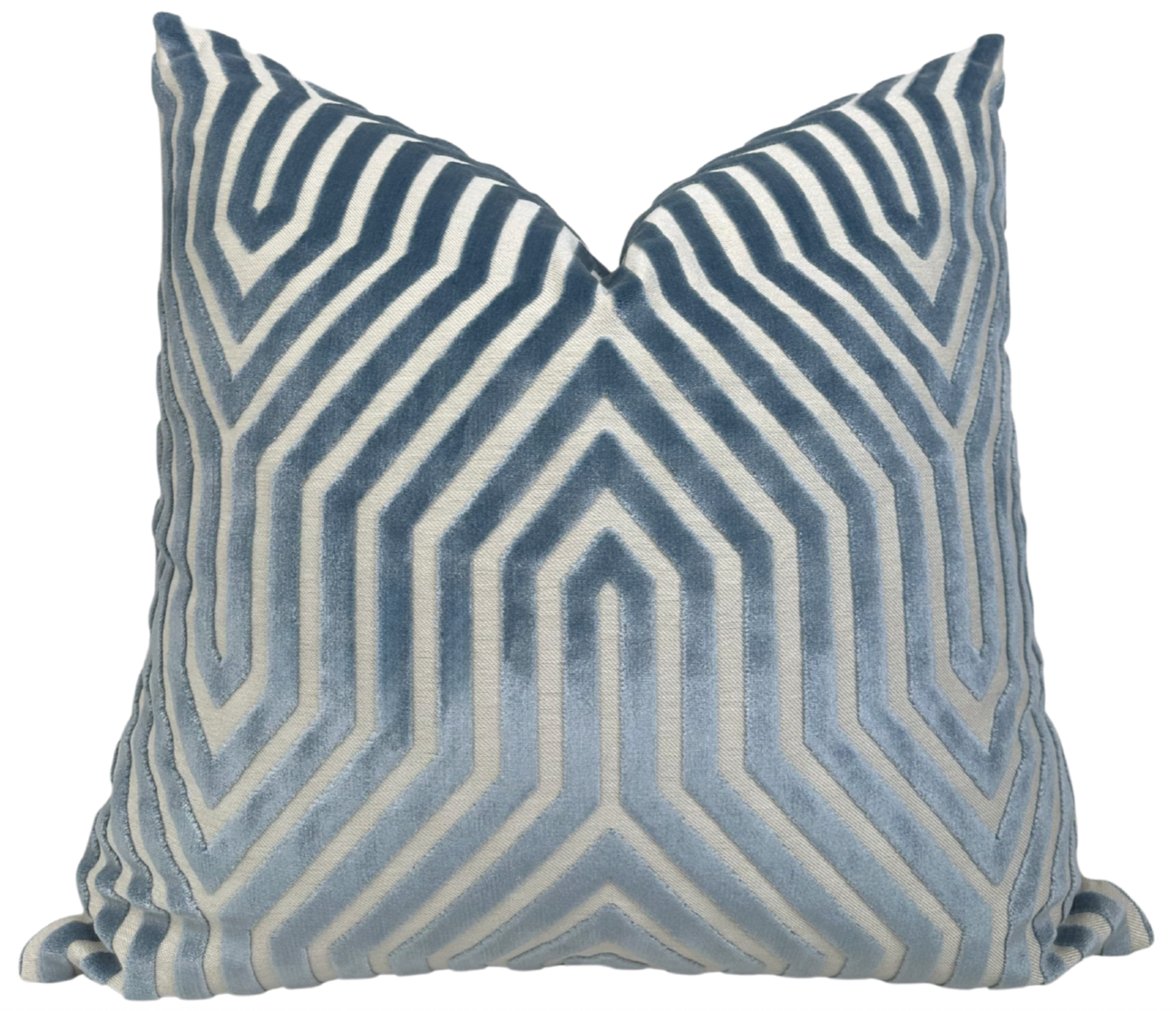 Vanderbilt Velvet Pillow Cover in Marine Blue, Schumacher Textiles