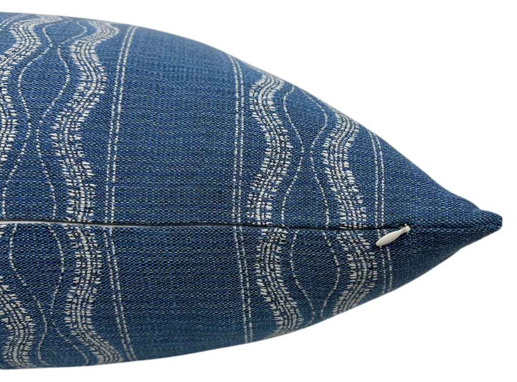 Zanzibar Outdoor Pillow Cover in Lapis Blue, Indoor/Outdoor Pillows, Peter Dunham Textiles