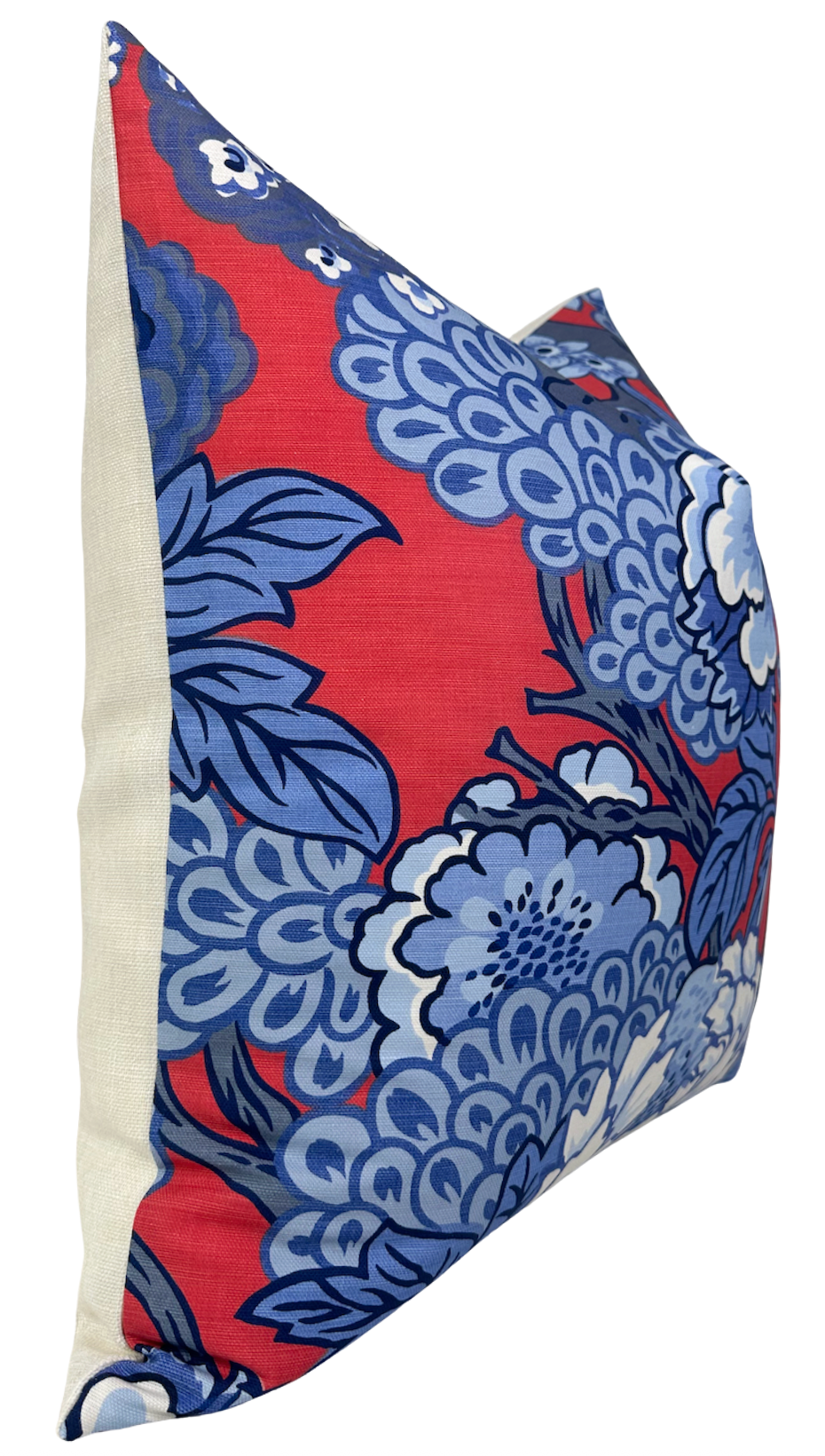 Honshu Pillow Cover in Red and Blue, Thibaut Pillows