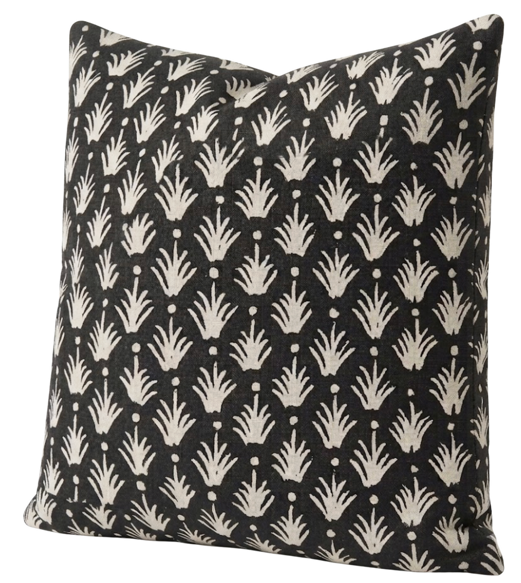 Reeds Pillow Cover in Jet, McLaurin + Piercy Textiles