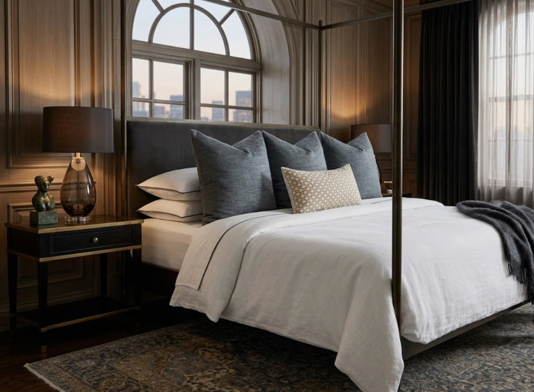 Betwixt Pillow Cover in Stone, Schumacher Textiles