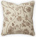 Chinoiserie Vine Pillow Cover in Neutral Brown, Schumacher Textiles